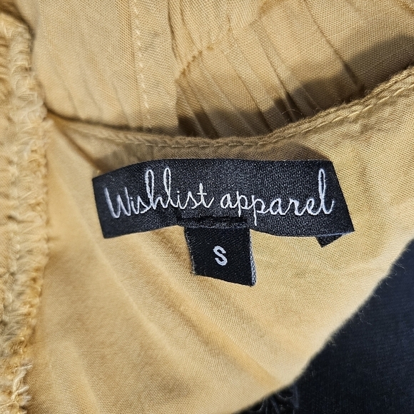 Wishlist Apparel Mustard Deep V-neck 100% Rayon Tiered Swing Maxi Dress Size S - Picture 14 of 14